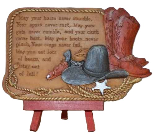 Cowboy Easel Plaque - Image 2