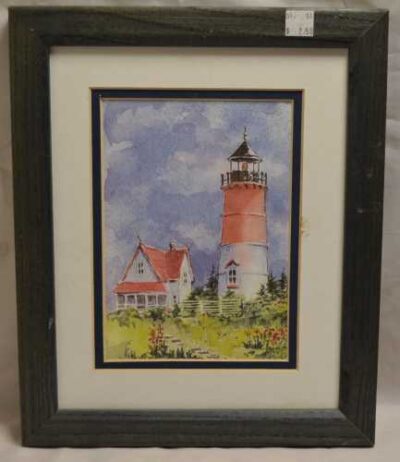 Framed Lighthouse Watercolor