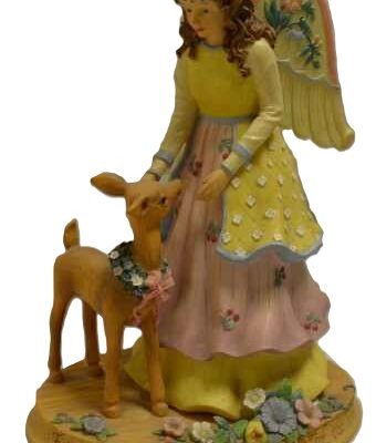 Ceramic Angel with Deer