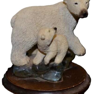 Polar Bear with Cub Figurine